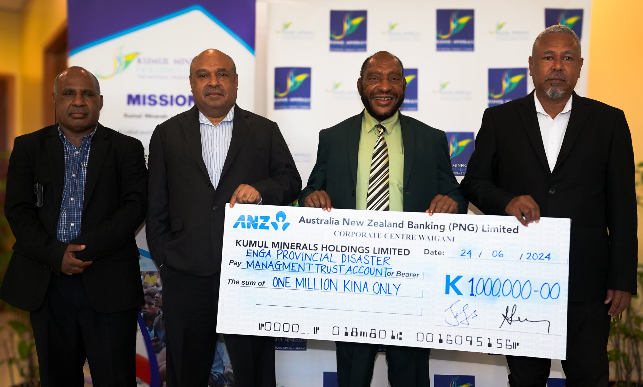 Kumul Minerals Supports Mulitaka Disaster Relief Program.